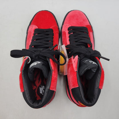 【中古美品】【レディース】 ×KEVIN BRADLEY CD2569-600 BLAZER MID ISO KEVIN AND HELL PACK ブレザーミッド スニーカー 靴 166-260222-tt-02-izu サイズ：24cm カラー：UNIVERSITY RED/BLACK 万代Net店