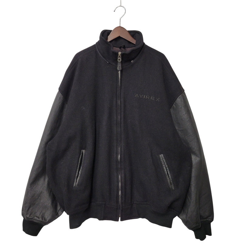 【中古品】【メンズ】 USA製 WOOL VARSITY JACKET ウールバーシティジャケット アウター 145-260208-tt-12-izu サイズ：5X カラー：ブラック 万代Net店