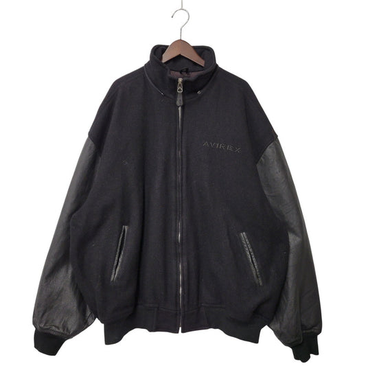 【中古品】【メンズ】 USA製 WOOL VARSITY JACKET ウールバーシティジャケット アウター 145-260208-tt-12-izu サイズ：5X カラー：ブラック 万代Net店