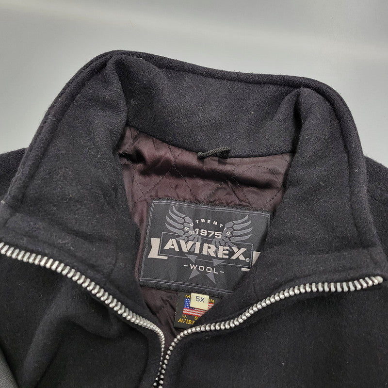 【中古品】【メンズ】 USA製 WOOL VARSITY JACKET ウールバーシティジャケット アウター 145-260208-tt-12-izu サイズ：5X カラー：ブラック 万代Net店