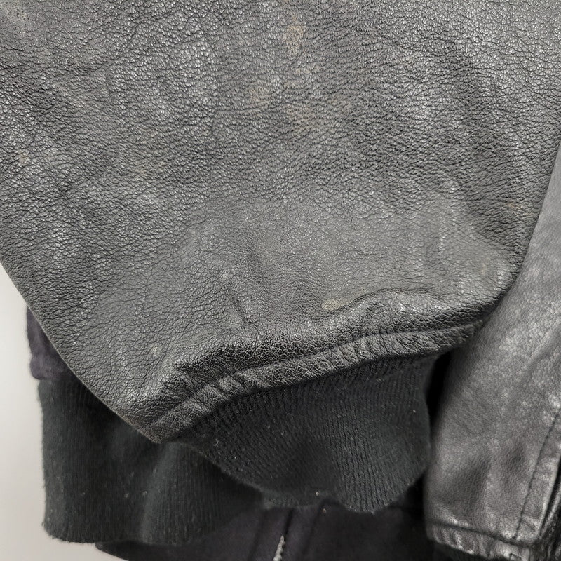 【中古品】【メンズ】 USA製 WOOL VARSITY JACKET ウールバーシティジャケット アウター 145-260208-tt-12-izu サイズ：5X カラー：ブラック 万代Net店