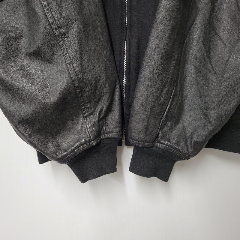 【中古品】【メンズ】 USA製 WOOL VARSITY JACKET ウールバーシティジャケット アウター 145-260208-tt-12-izu サイズ：5X カラー：ブラック 万代Net店