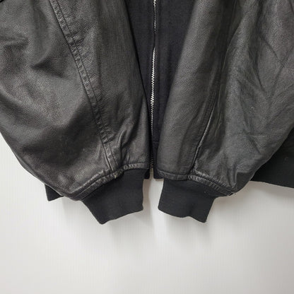 【中古品】【メンズ】 USA製 WOOL VARSITY JACKET ウールバーシティジャケット アウター 145-260208-tt-12-izu サイズ：5X カラー：ブラック 万代Net店