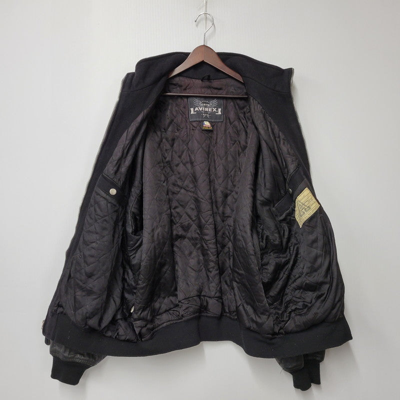 【中古品】【メンズ】 USA製 WOOL VARSITY JACKET ウールバーシティジャケット アウター 145-260208-tt-12-izu サイズ：5X カラー：ブラック 万代Net店
