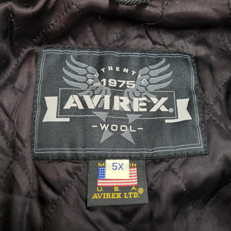 【中古品】【メンズ】 USA製 WOOL VARSITY JACKET ウールバーシティジャケット アウター 145-260208-tt-12-izu サイズ：5X カラー：ブラック 万代Net店