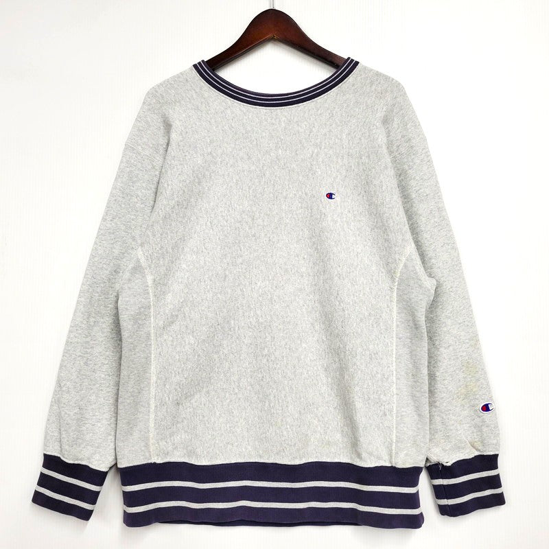 【中古品】【メンズ】 REVERSE WEAVE RIB LINE SWEATSHIRT C8-L038 リバースウィーブ リブライン スウェットシャツ 青単復刻タグ トレーナー 長袖 トップス 148-260209-as-15-izu サイズ：M カラー：グレー 万代Net店