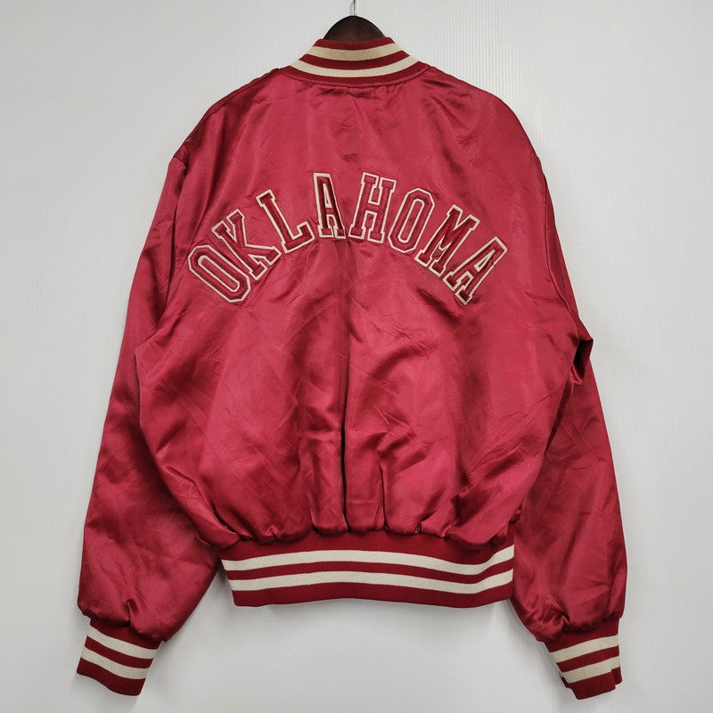 【現状渡し品】【メンズ】 HOLLOWAY ホロウェイ OKLAHOMA NYLON SUTADIUM JACKET ナイロン スタジアムジャケット スタジャン USA製 アウター 146-260209-as-13-izu サイズ：XL カラー：レッド 万代Net店