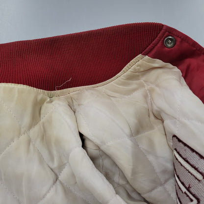 【現状渡し品】【メンズ】 HOLLOWAY ホロウェイ OKLAHOMA NYLON SUTADIUM JACKET ナイロン スタジアムジャケット スタジャン USA製 アウター 146-260209-as-13-izu サイズ：XL カラー：レッド 万代Net店