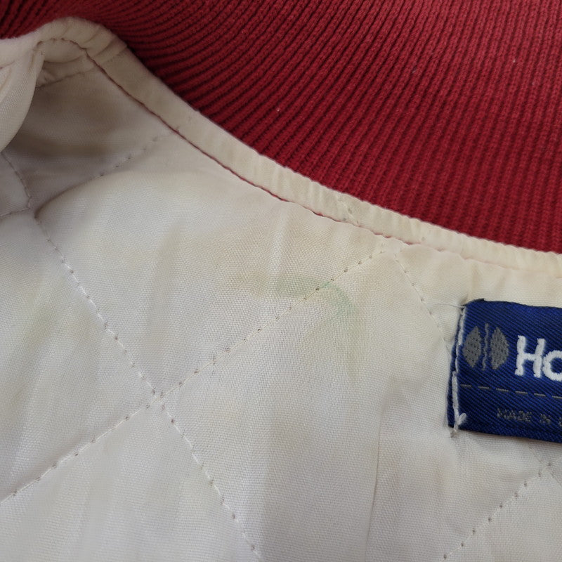 【現状渡し品】【メンズ】 HOLLOWAY ホロウェイ OKLAHOMA NYLON SUTADIUM JACKET ナイロン スタジアムジャケット スタジャン USA製 アウター 146-260209-as-13-izu サイズ：XL カラー：レッド 万代Net店