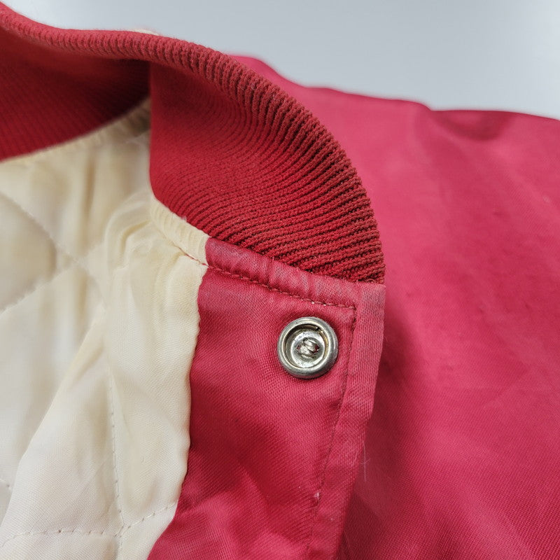 【現状渡し品】【メンズ】 HOLLOWAY ホロウェイ OKLAHOMA NYLON SUTADIUM JACKET ナイロン スタジアムジャケット スタジャン USA製 アウター 146-260209-as-13-izu サイズ：XL カラー：レッド 万代Net店