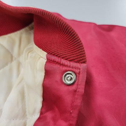 【現状渡し品】【メンズ】 HOLLOWAY ホロウェイ OKLAHOMA NYLON SUTADIUM JACKET ナイロン スタジアムジャケット スタジャン USA製 アウター 146-260209-as-13-izu サイズ：XL カラー：レッド 万代Net店