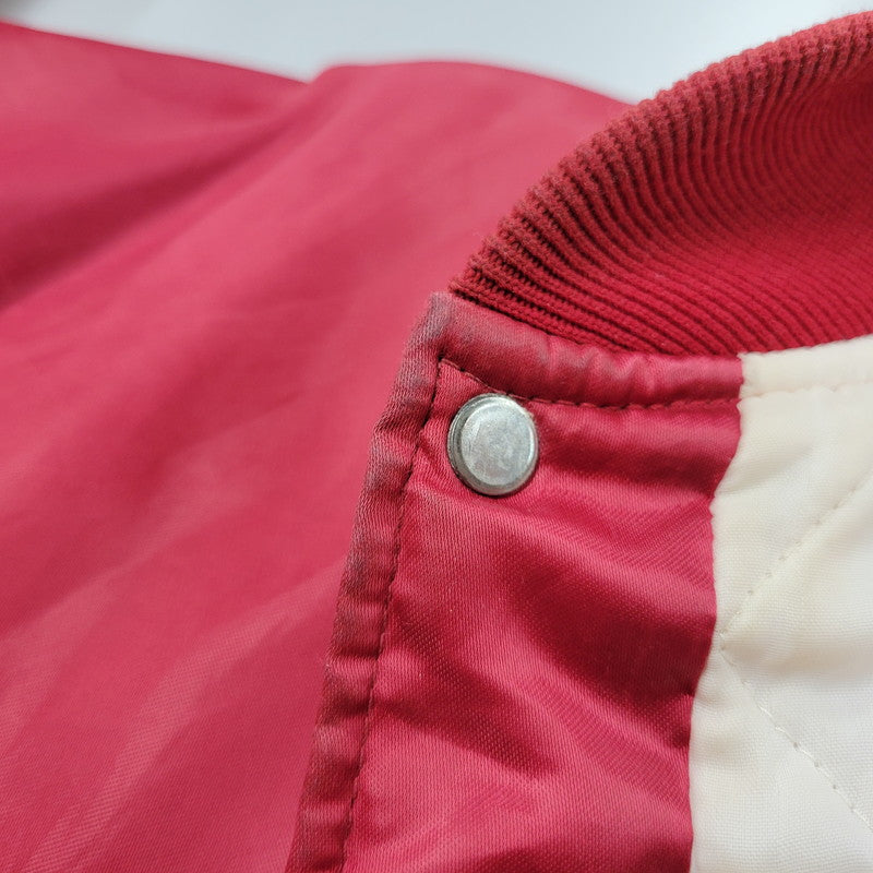 【現状渡し品】【メンズ】 HOLLOWAY ホロウェイ OKLAHOMA NYLON SUTADIUM JACKET ナイロン スタジアムジャケット スタジャン USA製 アウター 146-260209-as-13-izu サイズ：XL カラー：レッド 万代Net店