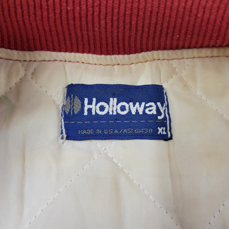 【現状渡し品】【メンズ】 HOLLOWAY ホロウェイ OKLAHOMA NYLON SUTADIUM JACKET ナイロン スタジアムジャケット スタジャン USA製 アウター 146-260209-as-13-izu サイズ：XL カラー：レッド 万代Net店