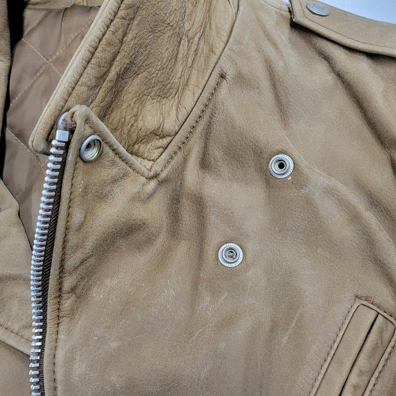 【現状渡し品】【メンズ】 OLD GAP オールドギャップ COW LEATHER DOUBLE RIDERS JACKET カウレザーダブルライダースジャケット アウター 146-260208-tt-11-izu サイズ：L カラー：ブラウン 万代Net店