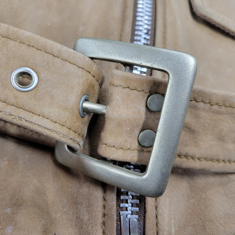 【現状渡し品】【メンズ】 OLD GAP オールドギャップ COW LEATHER DOUBLE RIDERS JACKET カウレザーダブルライダースジャケット アウター 146-260208-tt-11-izu サイズ：L カラー：ブラウン 万代Net店