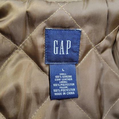 【現状渡し品】【メンズ】 OLD GAP オールドギャップ COW LEATHER DOUBLE RIDERS JACKET カウレザーダブルライダースジャケット アウター 146-260208-tt-11-izu サイズ：L カラー：ブラウン 万代Net店