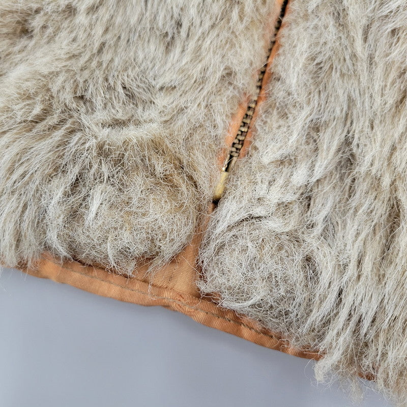 【現状渡し品】【メンズ】 WHITE STAG ホワイトスタッグ FUR BLOUSON JACKET ファーブルゾンジャケット 146-260208-tt-08-izu サイズ：10 カラー：ベージュ 万代Net店