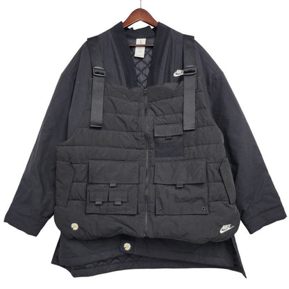 【中古品】【メンズ】 NIKE ナイキ ×PEACEMINUSONE PMO JACKET & VEST ジャケット＆ベスト アウター 142-260208-tt-02-izu サイズ：XL カラー：ブラック 万代Net店