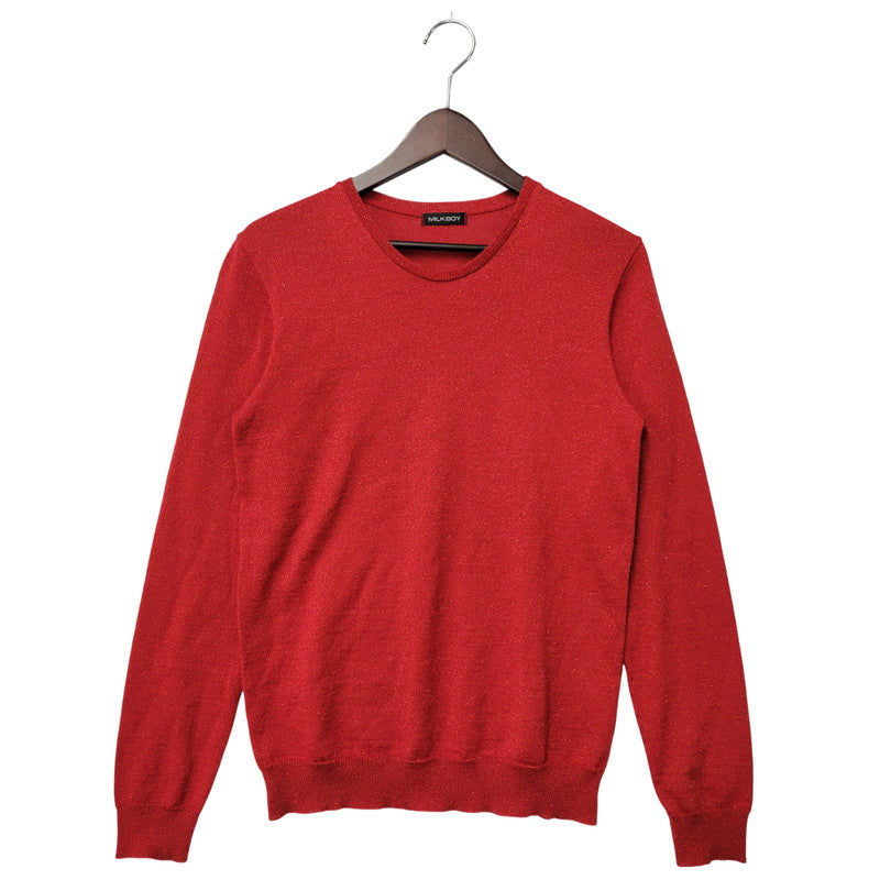 【中古品】【メンズ】 B6DK01 WOOL KNIT TEE ウール ニット ティー トップス 長袖 140-260209-cs-19-izu サイズ：不明 カラー：レッド 万代Net店