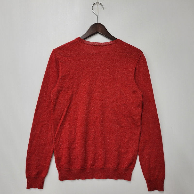 【中古品】【メンズ】 B6DK01 WOOL KNIT TEE ウール ニット ティー トップス 長袖 140-260209-cs-19-izu サイズ：不明 カラー：レッド 万代Net店
