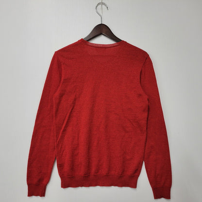 【中古品】【メンズ】 B6DK01 WOOL KNIT TEE ウール ニット ティー トップス 長袖 140-260209-cs-19-izu サイズ：不明 カラー：レッド 万代Net店