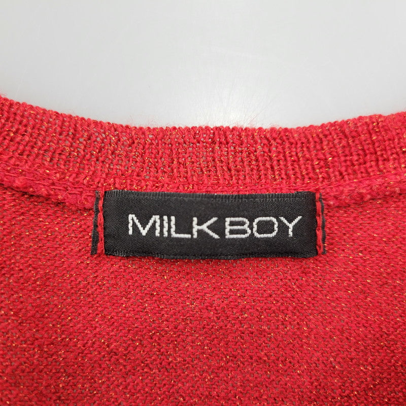 【中古品】【メンズ】 B6DK01 WOOL KNIT TEE ウール ニット ティー トップス 長袖 140-260209-cs-19-izu サイズ：不明 カラー：レッド 万代Net店