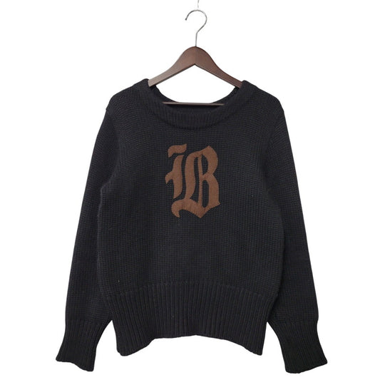 【中古品】【メンズ】 BLACK SIGN ブラックサイン WOOL KNIT SHIRT ウールニットシャツ トップス 145-260208-tt-09-izu サイズ：38 カラー：ブラック 万代Net店
