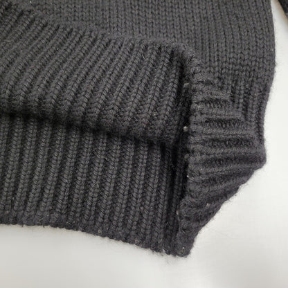 【中古品】【メンズ】 BLACK SIGN ブラックサイン WOOL KNIT SHIRT ウールニットシャツ トップス 145-260208-tt-09-izu サイズ：38 カラー：ブラック 万代Net店