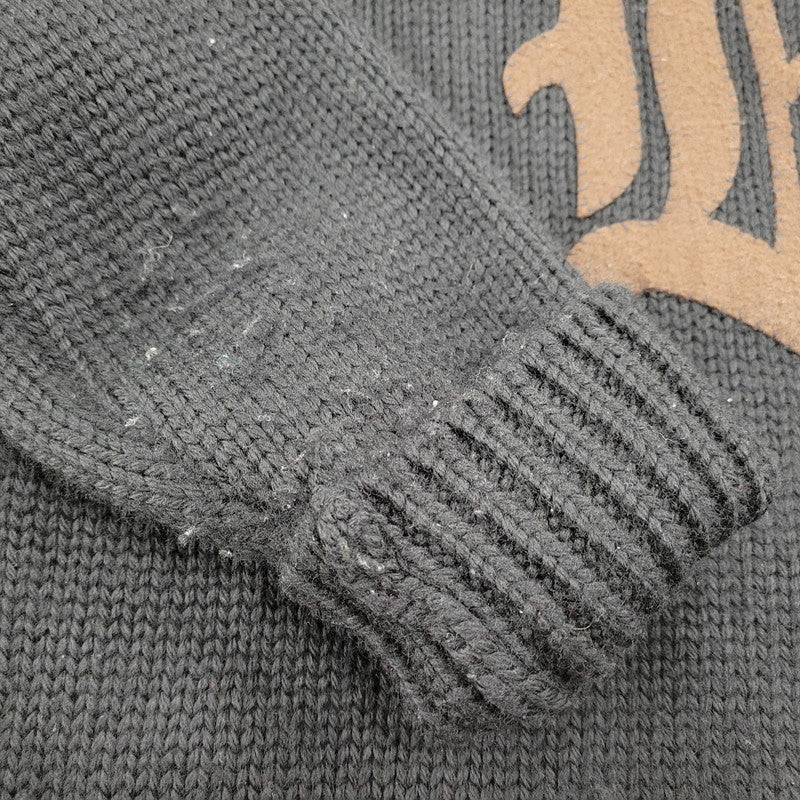 【中古品】【メンズ】 BLACK SIGN ブラックサイン WOOL KNIT SHIRT ウールニットシャツ トップス 145-260208-tt-09-izu サイズ：38 カラー：ブラック 万代Net店