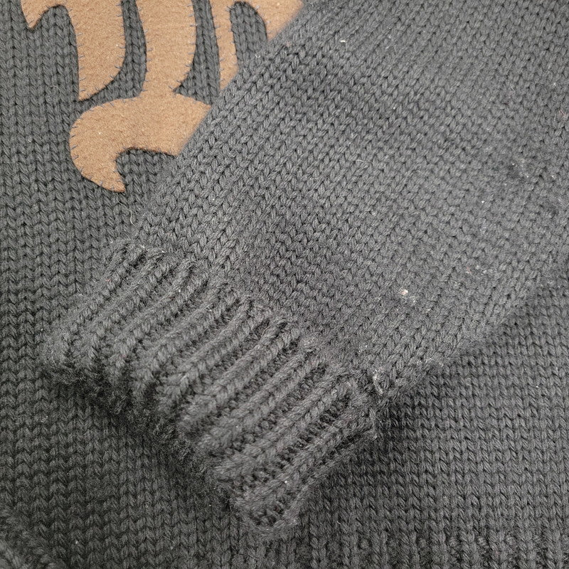 【中古品】【メンズ】 BLACK SIGN ブラックサイン WOOL KNIT SHIRT ウールニットシャツ トップス 145-260208-tt-09-izu サイズ：38 カラー：ブラック 万代Net店