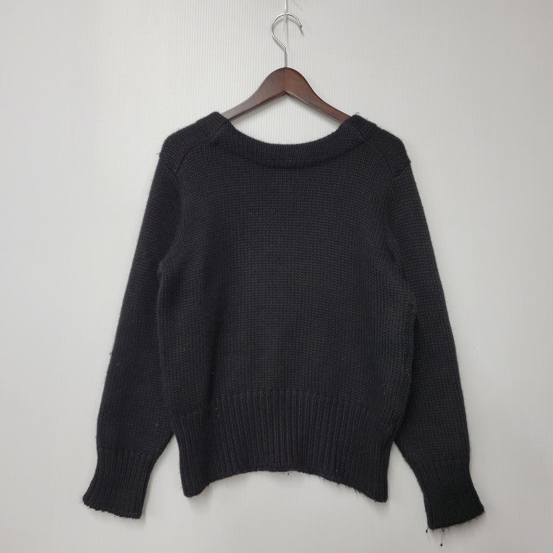 【中古品】【メンズ】 BLACK SIGN ブラックサイン WOOL KNIT SHIRT ウールニットシャツ トップス 145-260208-tt-09-izu サイズ：38 カラー：ブラック 万代Net店