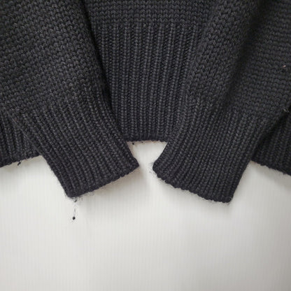 【中古品】【メンズ】 BLACK SIGN ブラックサイン WOOL KNIT SHIRT ウールニットシャツ トップス 145-260208-tt-09-izu サイズ：38 カラー：ブラック 万代Net店