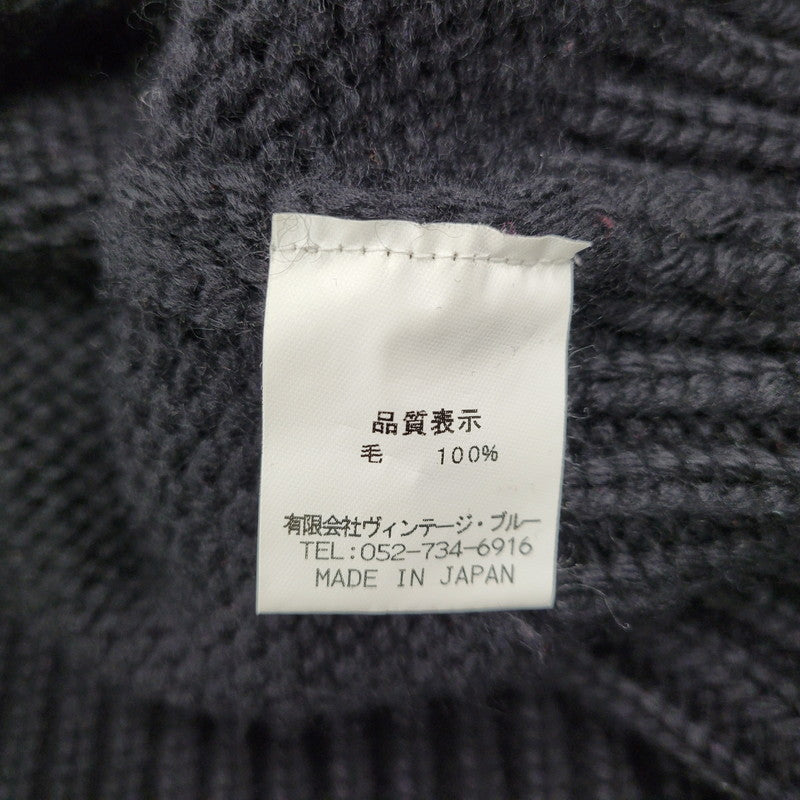 【中古品】【メンズ】 BLACK SIGN ブラックサイン WOOL KNIT SHIRT ウールニットシャツ トップス 145-260208-tt-09-izu サイズ：38 カラー：ブラック 万代Net店