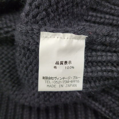 【中古品】【メンズ】 BLACK SIGN ブラックサイン WOOL KNIT SHIRT ウールニットシャツ トップス 145-260208-tt-09-izu サイズ：38 カラー：ブラック 万代Net店