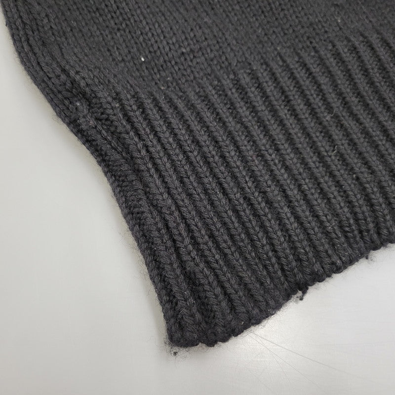 【中古品】【メンズ】 BLACK SIGN ブラックサイン WOOL KNIT SHIRT ウールニットシャツ トップス 145-260208-tt-09-izu サイズ：38 カラー：ブラック 万代Net店