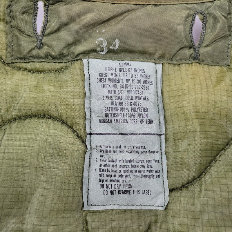 【中古品】【メンズ】 U.S.ARMY ユーエスアーミー DLA100-85-C-0563 DLA100-88-C-4078 M-65 FIELD JACKET&QUILTING LINER フィールドジャケット キルティングライナー 146-260208-tt-05-izu サイズ：XS カラー：マルチカラー 万代Net店