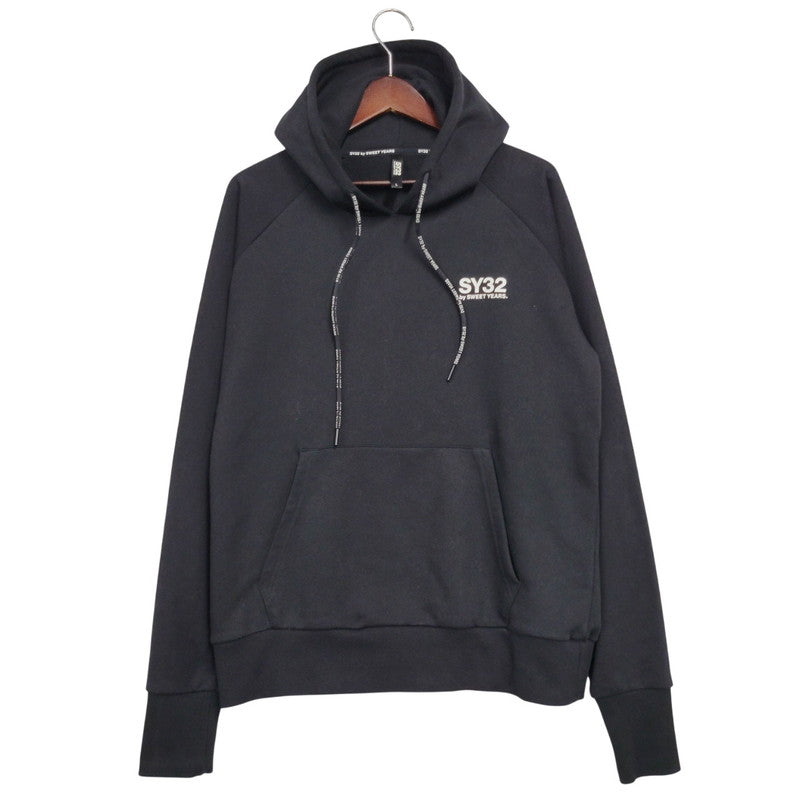 【中古品】【メンズ】 SY32 BY SWEET YEARS SLASH BIG LOGO P/O HOODIE 13008 スラッシュ ビッグ ロゴ プルオーバー フーディ パーカー 長袖 トップス 141-260209-as-17-izu サイズ：L カラー：ブラック 万代Net店