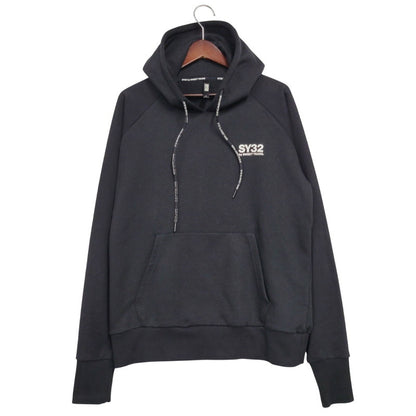 【中古品】【メンズ】 SY32 BY SWEET YEARS SLASH BIG LOGO P/O HOODIE 13008 スラッシュ ビッグ ロゴ プルオーバー フーディ パーカー 長袖 トップス 141-260209-as-17-izu サイズ：L カラー：ブラック 万代Net店