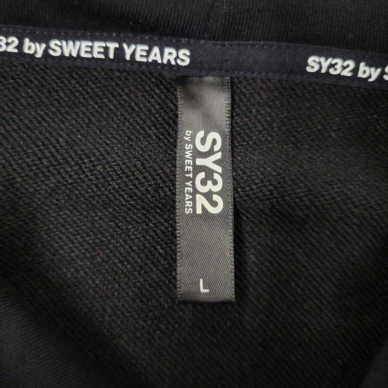 【中古品】【メンズ】 SY32 BY SWEET YEARS SLASH BIG LOGO P/O HOODIE 13008 スラッシュ ビッグ ロゴ プルオーバー フーディ パーカー 長袖 トップス 141-260209-as-17-izu サイズ：L カラー：ブラック 万代Net店