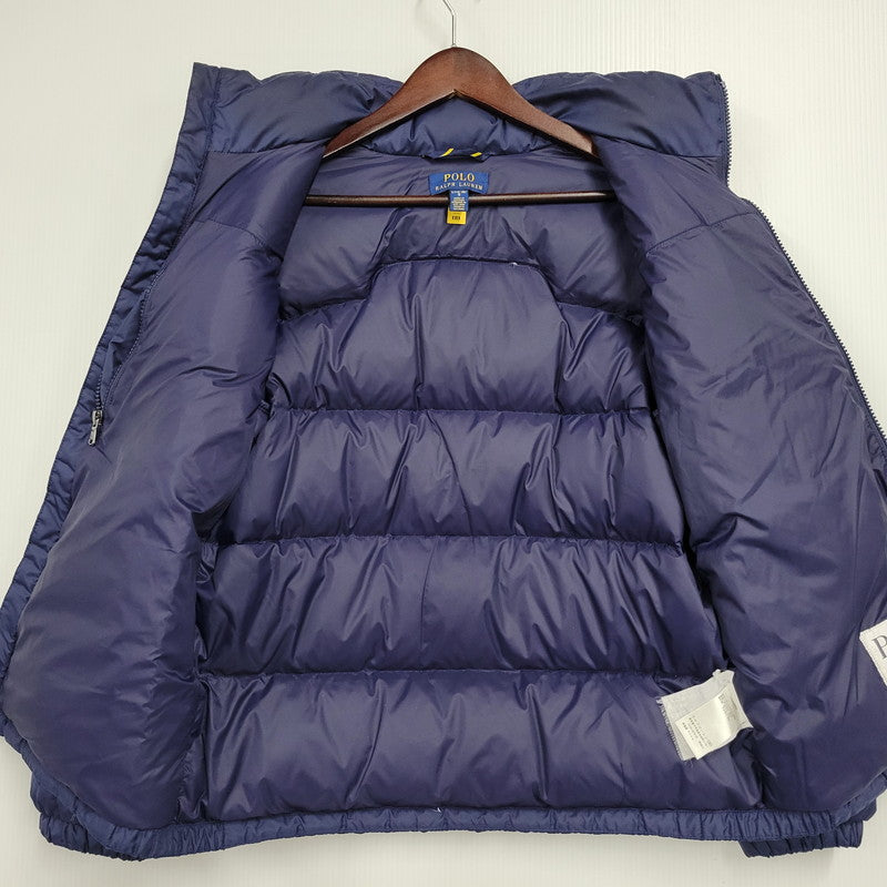 【中古品】【メンズ】 323940328002 HOODED DOWN JACKET フーデッド ダウン ジャケット アウター 168-260208-yn-12-izu サイズ：L カラー：ネイビー 万代Net店