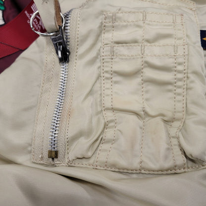 【中古品】【メンズ】 ALPHA INDUSTRIES アルファ インダストリーズ TYPE MA-1 REVERSIBLE SUKAJAN 風神雷神 タイプ エムエーワン リバーシブル スカジャン アウター 145-260209-cs-22-izu サイズ：XXL カラー：ボルドー×ベージュ 万代Net店
