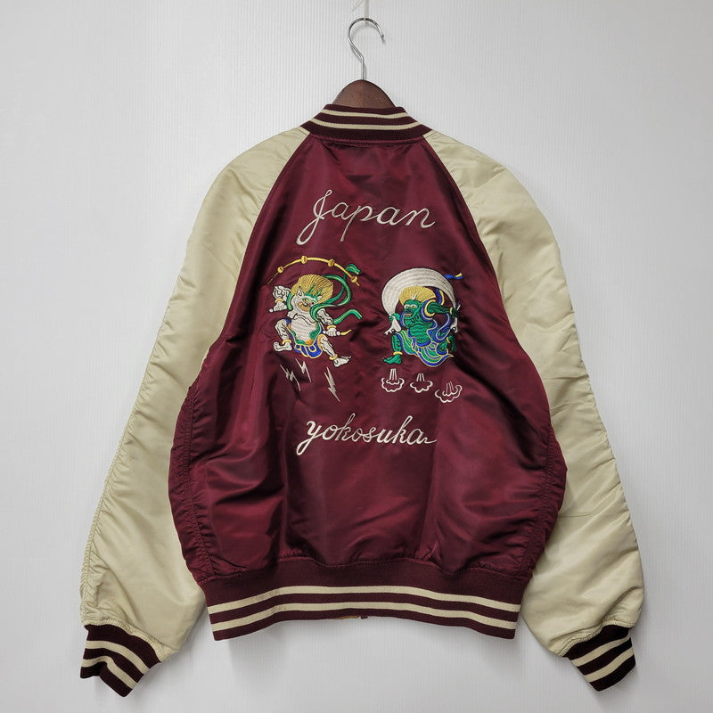 【中古品】【メンズ】 ALPHA INDUSTRIES アルファ インダストリーズ TYPE MA-1 REVERSIBLE SUKAJAN 風神雷神 タイプ エムエーワン リバーシブル スカジャン アウター 145-260209-cs-22-izu サイズ：XXL カラー：ボルドー×ベージュ 万代Net店