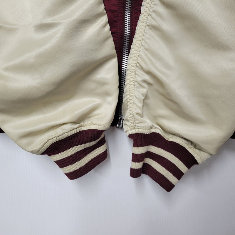 【中古品】【メンズ】 ALPHA INDUSTRIES アルファ インダストリーズ TYPE MA-1 REVERSIBLE SUKAJAN 風神雷神 タイプ エムエーワン リバーシブル スカジャン アウター 145-260209-cs-22-izu サイズ：XXL カラー：ボルドー×ベージュ 万代Net店