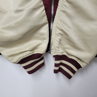 【中古品】【メンズ】 ALPHA INDUSTRIES アルファ インダストリーズ TYPE MA-1 REVERSIBLE SUKAJAN 風神雷神 タイプ エムエーワン リバーシブル スカジャン アウター 145-260209-cs-22-izu サイズ：XXL カラー：ボルドー×ベージュ 万代Net店