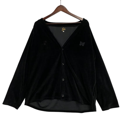 【中古品】【メンズ】 IN200 V NECK CARDIGANE ブイ ネック カーディガン -C PE VELOUR コットン ポリエステル ベロア トップス 長袖 141-260209-cs-05-izu サイズ：L カラー：ブラック 万代Net店