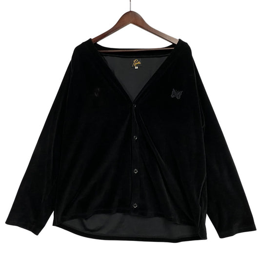 【中古品】【メンズ】 IN200 V NECK CARDIGANE ブイ ネック カーディガン -C PE VELOUR コットン ポリエステル ベロア トップス 長袖 141-260209-cs-05-izu サイズ：L カラー：ブラック 万代Net店