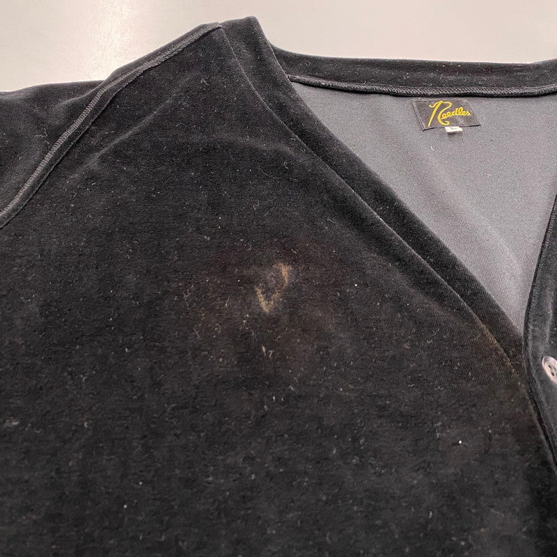【中古品】【メンズ】 IN200 V NECK CARDIGANE ブイ ネック カーディガン -C PE VELOUR コットン ポリエステル ベロア トップス 長袖 141-260209-cs-05-izu サイズ：L カラー：ブラック 万代Net店