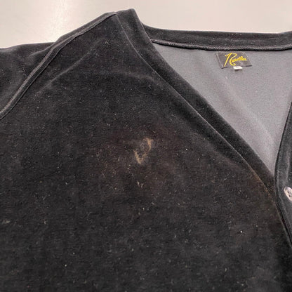 【中古品】【メンズ】 IN200 V NECK CARDIGANE ブイ ネック カーディガン -C PE VELOUR コットン ポリエステル ベロア トップス 長袖 141-260209-cs-05-izu サイズ：L カラー：ブラック 万代Net店