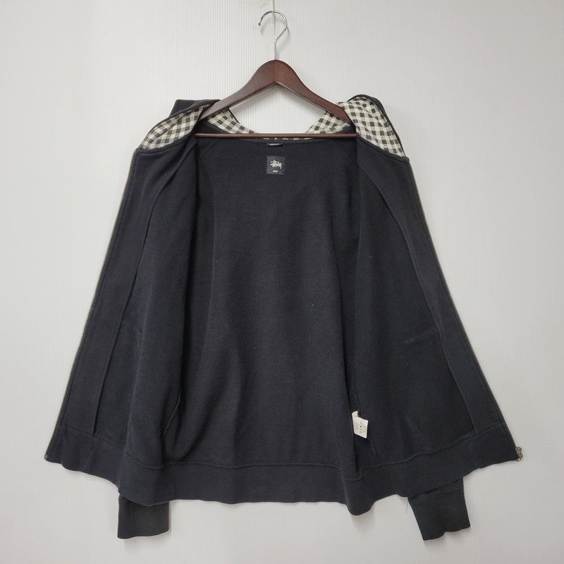 【中古品】【メンズ】 ZIP UP HOODIE ジップ アップ フーディー パーカー 長袖 142-260209-kh-03-izu サイズ：L カラー：ブラック 万代Net店