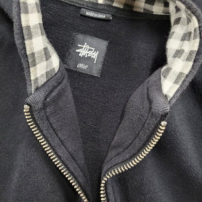 【中古品】【メンズ】 ZIP UP HOODIE ジップ アップ フーディー パーカー 長袖 142-260209-kh-03-izu サイズ：L カラー：ブラック 万代Net店